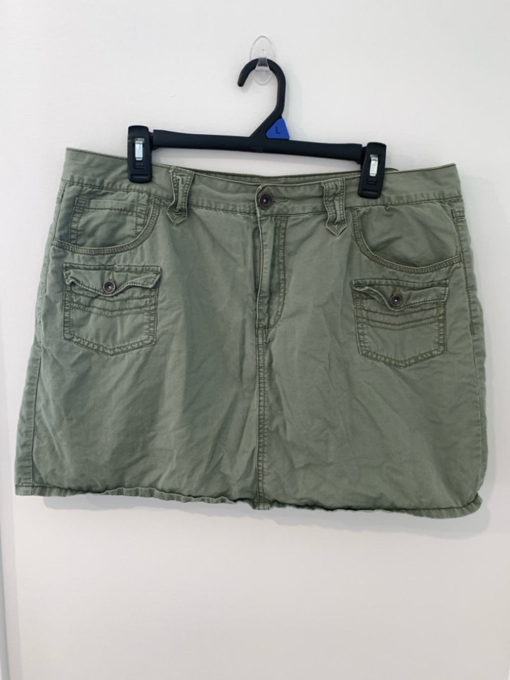 Faded Glory green mini skort